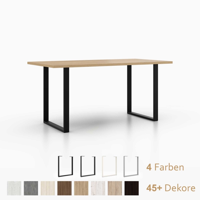 Esstisch klein | auf Kufen in U-Form aus Metall 600 x 710 mm