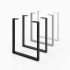 Esstisch klein | auf Kufen in U-Form aus Metall 600 x 710 mm