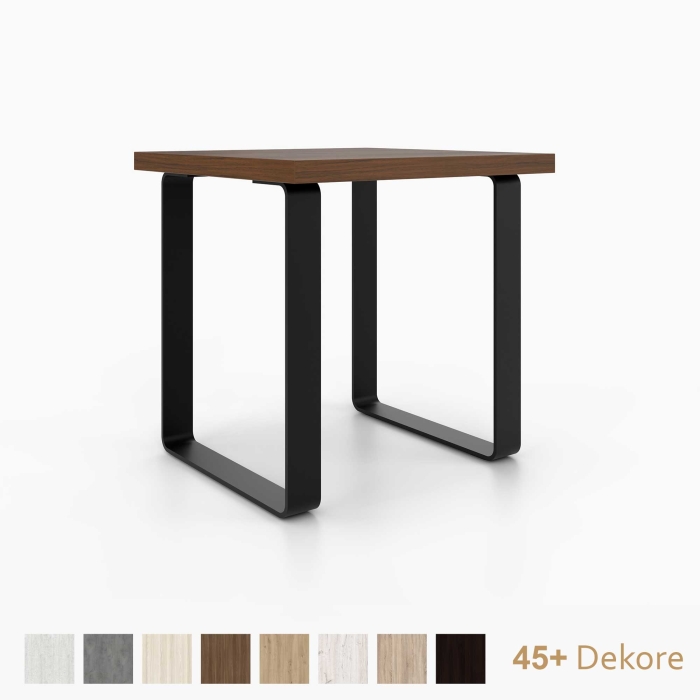 Hocker auf schwarzen Kufen aus Metall 350 x 420 mm | 28mm...