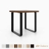 Hocker auf schwarzen Kufen aus Metall 350 x 420 mm | 28mm Dekorspanplatte