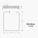 Sitzbank kurz | auf schwarzen Kufen aus Metall 350 x 420 mm | 28mm Dekorspanplatte
