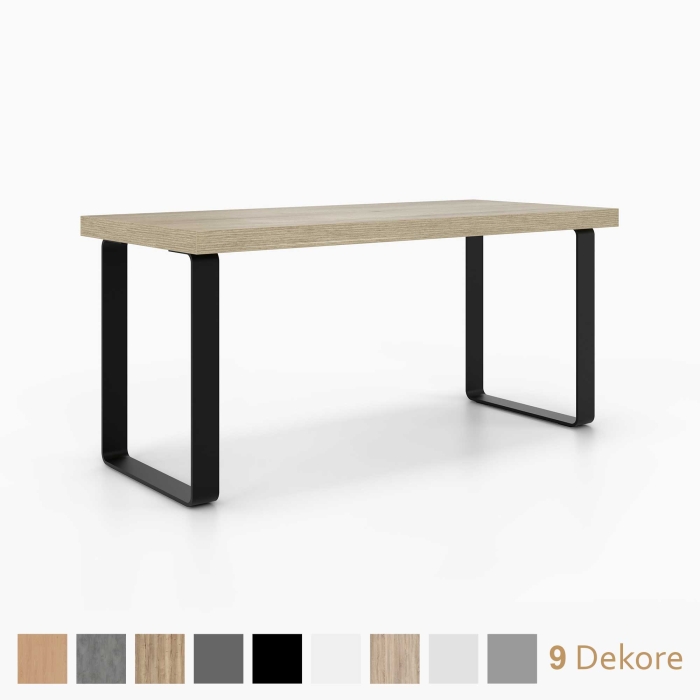 Sitzbank kurz | auf schwarzen Kufen aus Metall 350 x 420...