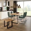 Hocker auf Kufen aus Metall 380 x 420 mm | 28mm Dekorspanplatte