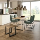 Hocker auf Kufen aus Metall 380 x 420 mm | 28mm Dekorspanplatte