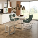 Hocker auf Kufen aus Metall 380 x 420 mm | 28mm Dekorspanplatte