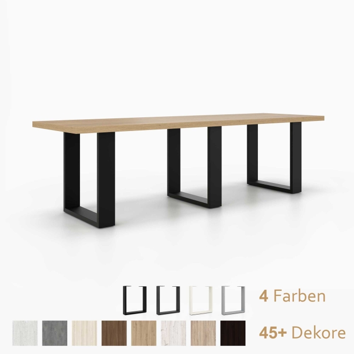 Sitzbank lang | auf 3 auf Kufen aus Metall 380 x 420 mm |...