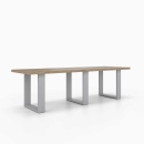 Sitzbank lang | auf 3 auf Kufen aus Metall 380 x 420 mm | 28mm Dekorspanplatte