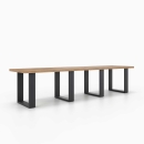 Sitzbank lang | auf 4 auf Kufen aus Metall 380 x 420 mm | 28mm Dekorspanplatte