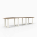 Sitzbank lang | auf 4 auf Kufen aus Metall 380 x 420 mm | 28mm Dekorspanplatte