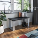 Sitzbank kurz | auf 2 auf Kufen aus Metall 380 x 420 mm | 38mm Dekorspanplatte