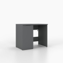 Waschmaschinenschrank mit geschlossenem schmalen Regal links