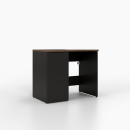 Waschmaschinenschrank mit geschlossenem schmalen Regal links