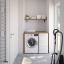 Waschmaschinenschrank mit Schubladenelement rechts