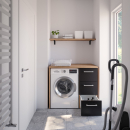 Waschmaschinenschrank mit Schubladenelement rechts