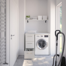 Waschmaschinenschrank mit Schubladenelement links