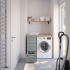 Waschmaschinenschrank mit Schubladenelement links