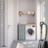 Waschmaschinenschrank mit Schubladenelement links