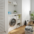 Waschmaschinenschrank mit offenem schmalen Regal rechts