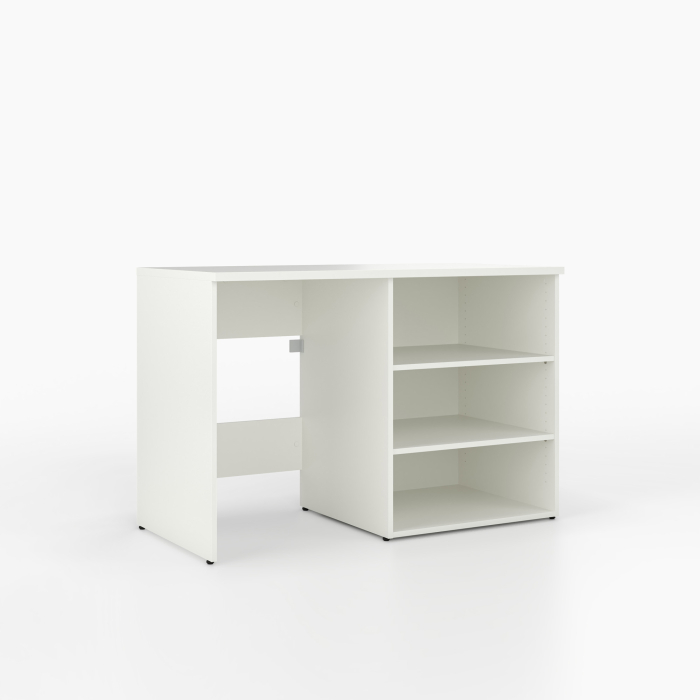 Waschmaschinenschrank mit offenem breiten Regal rechts