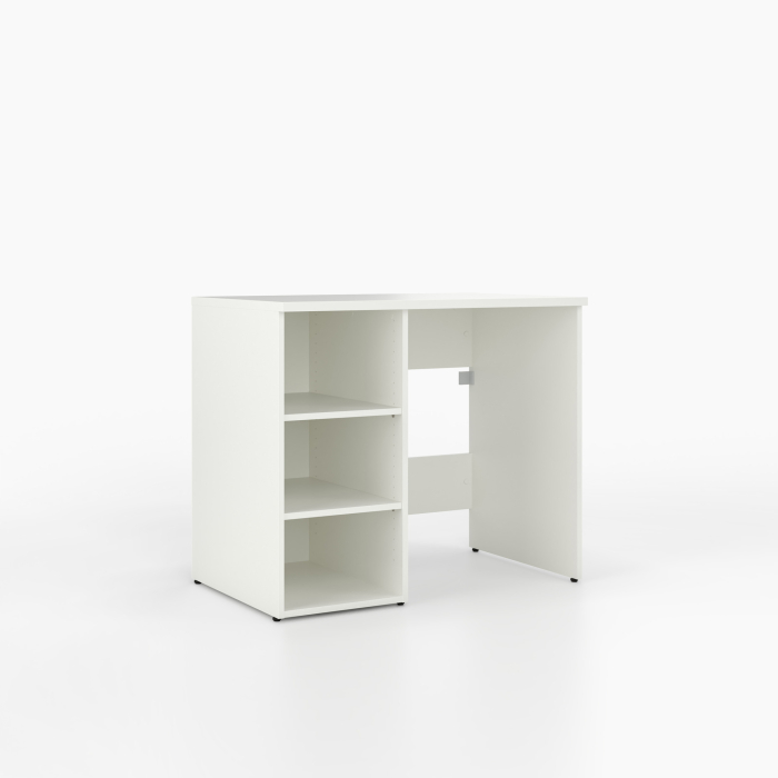 Waschmaschinenschrank mit offenem schmalen Regal links