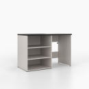 Waschmaschinenschrank mit offenem breiten Regal links
