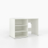 Waschmaschinenschrank mit offenem breiten Regal links
