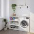 Waschmaschinenschrank mit offenem breiten Regal links