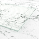 Muster Flutes weiß Ornamentglas Float