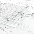 Muster Edelit doppelseitig weiß Ornamentglas Float