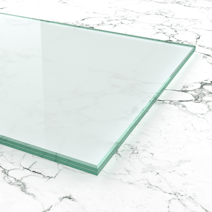 Muster VSG Glas - weiß matt einfach foliert