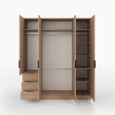 Kleiderschrank | schmal | eine Tür | mit Einlegeböden