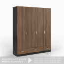 Kleiderschrank | schmal | eine Tür | eine Schublade | mit Kleiderstange und Einlegeböden
