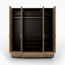 Kleiderschrank | schmal | eine Tür | eine Schublade | mit Kleiderstange und Einlegeböden