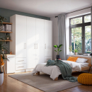 Kleiderschrank | schmal | eine Tür | zwei Schubladen | mit Einlegeböden
