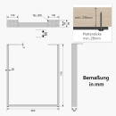Tischkufe aus Metall in U-Form 600 x 710 mm, in 4 Farben