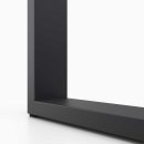 Tischkufe aus Metall 600 x 710 mm, Anthrazit