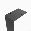 Tischkufe aus Metall 600 x 710 mm, Anthrazit