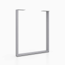 Tischkufe aus Metall 600 x 710 mm, silbergrau