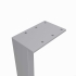 Tischkufe aus Metall 600 x 710 mm, silbergrau