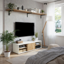 TV-Lowboard | eine Tür | vier offene Fächer