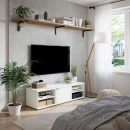 TV-Lowboard | eine Tür | vier offene Fächer
