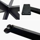 Tischgestell aus Metall in Schwarz, 1492 x 820 x 720 mm