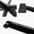 Tischgestell aus Metall in Schwarz, 1492 x 820 x 720 mm