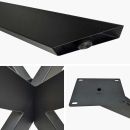 Tischgestell aus Metall in Schwarz, 940 x 940 x 720 mm