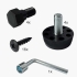 Tischgestell aus Metall in Schwarz, 940 x 940 x 720 mm