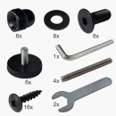 Tischgestell aus Metall in Schwarz, 1590 x 765 x 720 mm