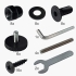 Tischgestell aus Metall in Schwarz, 1590 x 765 x 720 mm