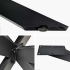 Couchtischgestell aus Metall in schwarz, 980 x 580 x 425 mm