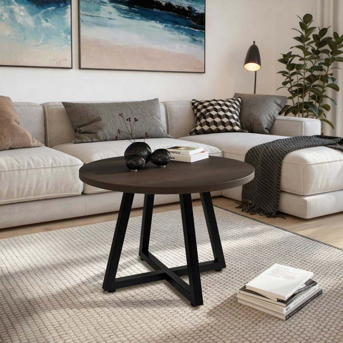 Couchtischgestell aus Metall in schwarz, 500 x 500 x 425 mm