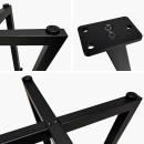 Couchtischgestell aus Metall in schwarz, 500 x 500 x 425 mm